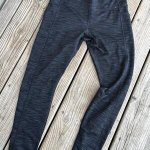 MONDETTA  Preformance + luxury leggings, pockets, black heather, women's size L